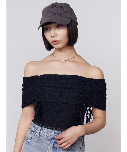 EMODA（エモダ）の「フリルパッチチャップ（キャップ・レディース・ブラック/レッド・FREE）」の20枚目の写真