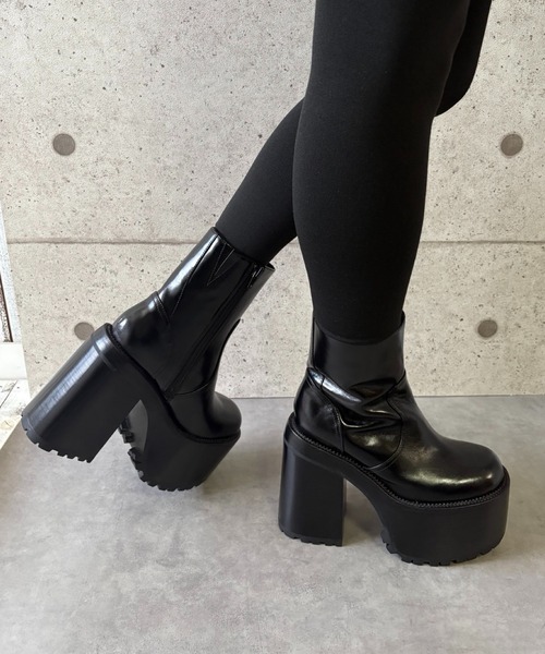 Jeffrey Campbell（ジェフリーキャンベル）の「厚底 ミドルショートブーツ（ブーツ・レディース・ブラック・37/36/39/38）」の13枚目の写真