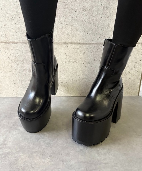 Jeffrey Campbell（ジェフリーキャンベル）の「厚底 ミドルショートブーツ（ブーツ・レディース・ブラック・37/36/39/38）」の10枚目の写真