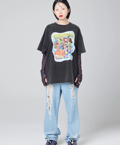 Little sunny bite(リトルサニーバイト)の「littlesunnybite/リトルサニーバイト/anna hopman animal big tee(Tシャツ/カットソー・レディース・ブルー/ホワイト/ブラック・S/M)」の6枚目の写真