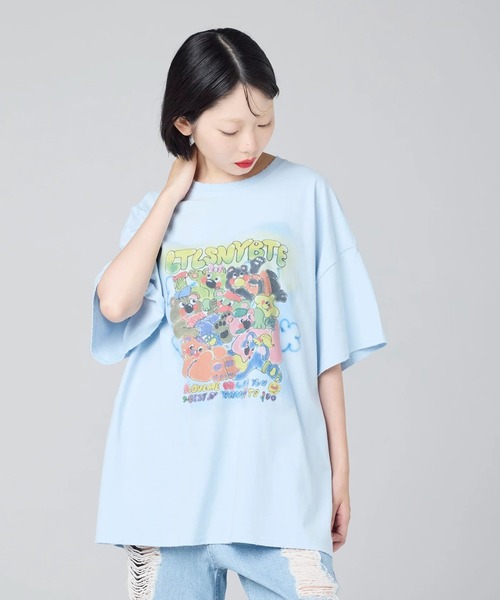 Little sunny bite(リトルサニーバイト)の「littlesunnybite/リトルサニーバイト/anna hopman animal big tee(Tシャツ/カットソー・レディース・ブルー/ホワイト/ブラック・S/M)」の9枚目の写真