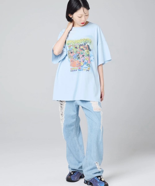 Little sunny bite(リトルサニーバイト)の「littlesunnybite/リトルサニーバイト/anna hopman animal big tee(Tシャツ/カットソー・レディース・ブルー/ホワイト/ブラック・S/M)」の8枚目の写真