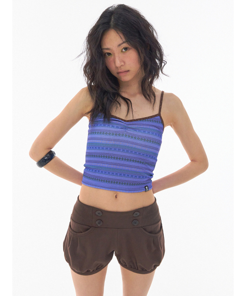 EXPIRED GIRL(エクスパイアードガール)の「Multi Stripe Tank Blueberry(Tシャツ/カットソー・レディース・その他・FREE)」の1枚目の写真