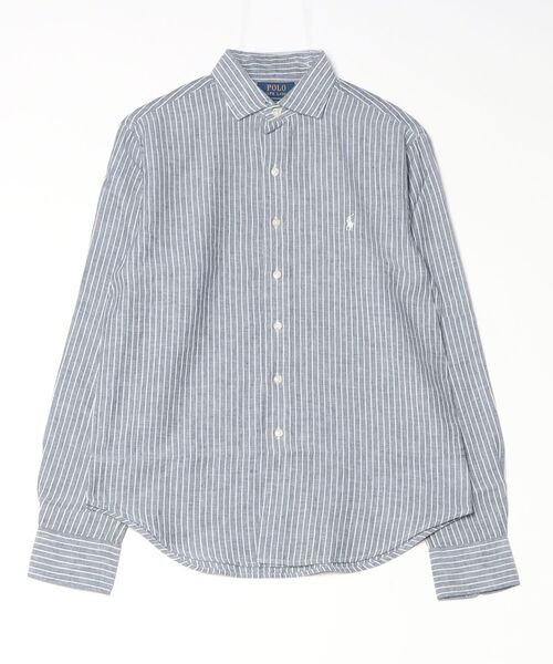 POLO RALPH LAUREN(ポロ ラルフ ローレン)の「クラシック フィット ストライプド シアサッカー シャツ(シャツ/ブラウス・メンズ・ネイビー系1・L/M/S/XL/XS/XXL)」の3枚目の写真
