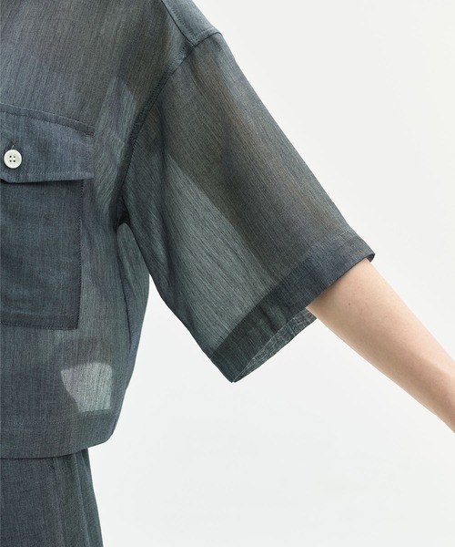 N.O.R.C(ノーク)の「シアーデニムCPOシャツ(シャツ/ブラウス・レディース・インディゴブルー/ブラック・フリー)」の14枚目の写真