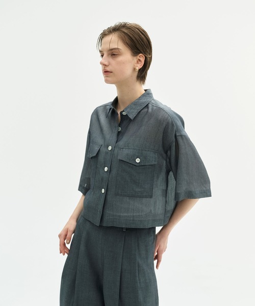 N.O.R.C(ノーク)の「シアーデニムCPOシャツ(シャツ/ブラウス・レディース・インディゴブルー/ブラック・フリー)」の20枚目の写真