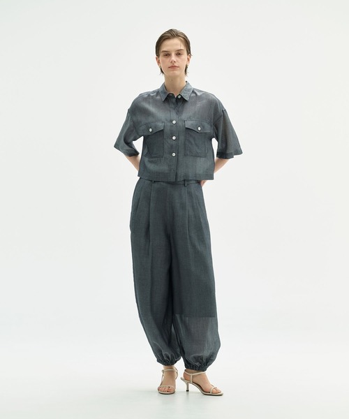N.O.R.C(ノーク)の「シアーデニムCPOシャツ(シャツ/ブラウス・レディース・インディゴブルー/ブラック・フリー)」の22枚目の写真