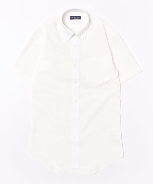 TOKYO SHIRTS（トウキョウシャツ）の「形態安定ノンアイロン ボタンダウン 半袖ビジネスワイシャツ（ビジネスシャツ・メンズ・ホワイト・首回り37cm/首回り39cm/首回り41cm/首回り42cm/首回り43cm）」の6枚目の写真