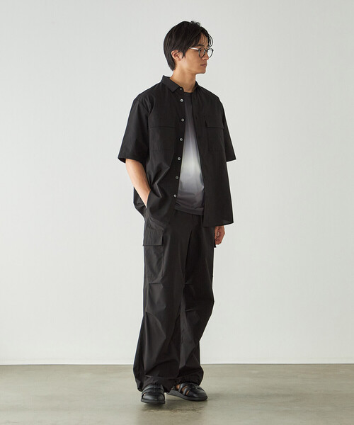 COMME CA ISM(コムサイズム)の「AIR LINK ポリエステルメッシュ パラシュートパンツ(その他パンツ・メンズ・ブラック/チェック・S/L/M)」の7枚目の写真