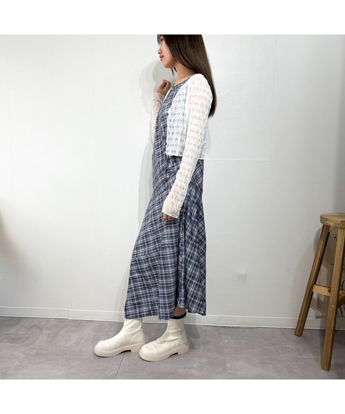 marcydorn（マーシードルン）の「韓国風透け感ショート丈羽織りカーディガン ブラウス（シャツ/ブラウス・レディース・ホワイト/ブラック・ONE SIZE）」の9枚目の写真