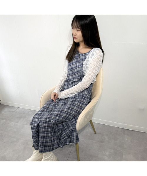 marcydorn（マーシードルン）の「韓国風透け感ショート丈羽織りカーディガン ブラウス（シャツ/ブラウス・レディース・ホワイト/ブラック・ONE SIZE）」の3枚目の写真