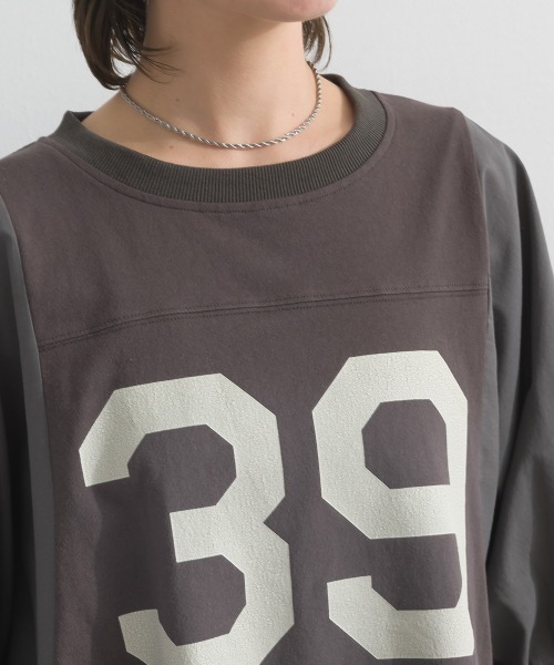 enhaut(アンオート)の「天竺編み 袖ボリュームドルマンT(Tシャツ/カットソー・レディース・ブラウン/アイボリー/チャコールグレー・FREE)」の12枚目の写真