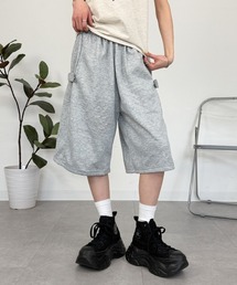 バミューダワイドスウェットパンツ