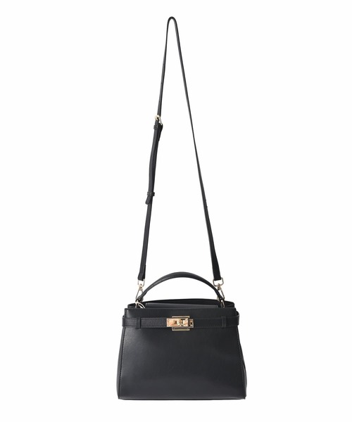 STYLE DELI(スタイルデリ)の「【DELI by】ベルトディテール本革2WAYハンドバッグ(ショルダーバッグ・レディース・ブラウン/ブラック・FREE)」の11枚目の写真