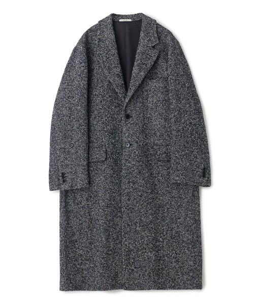 MEN'S BIGI(メンズビギ)の「【BASED ON MEN'S BIGI HERITAGE】ヘリンボーン シングルチェスターコート(チェスターコート・メンズ・ブラック系その他・02/03)」の9枚目の写真
