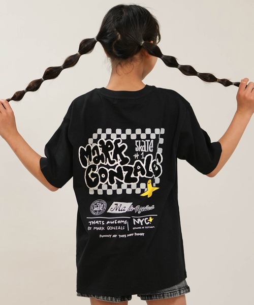 (What it isNt)ART BY MARKGONZALES(ワットイットイズント)の「(What it isNt)ART BY MARKGONZALES/ワット イット イズント マークゴンザレス キッズ Tシャツ MGT-26202(Tシャツ/カットソー・キッズ・ホワイト/ブラック/グリーン・150cm/140cm/160cm/130cm)」の2枚目の写真