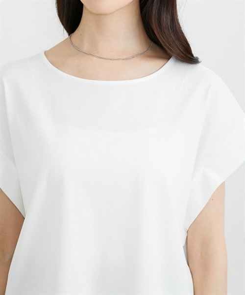 nissen(ニッセン)の「【接触冷感・吸汗速乾】快適素材フレンチスリーブトップス(Tシャツ/カットソー・レディース・オフホワイト/チャコール・L/M/LL)」の19枚目の写真