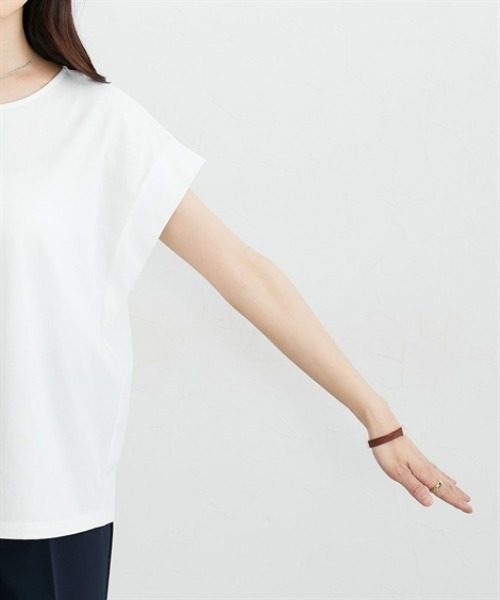 nissen(ニッセン)の「【接触冷感・吸汗速乾】快適素材フレンチスリーブトップス(Tシャツ/カットソー・レディース・オフホワイト/チャコール・L/M/LL)」の20枚目の写真