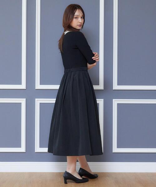 DRESSTERIOR(ドレステリア)の「バイカラーニットコンビワンピース(ワンピース・レディース・ブラック系4・38/36)」の11枚目の写真