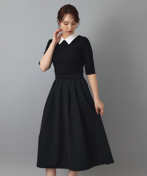DRESSTERIOR(ドレステリア)の「バイカラーニットコンビワンピース(ワンピース・レディース・ブラック系4・38/36)」の15枚目の写真