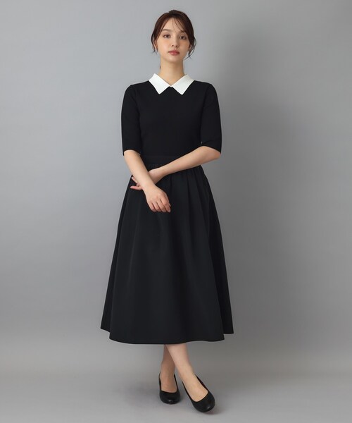 DRESSTERIOR(ドレステリア)の「バイカラーニットコンビワンピース(ワンピース・レディース・ブラック系4・38/36)」の16枚目の写真