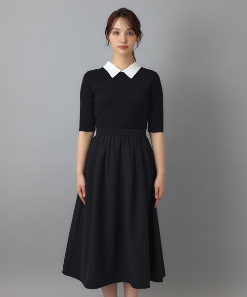 DRESSTERIOR(ドレステリア)の「バイカラーニットコンビワンピース(ワンピース・レディース・ブラック系4・38/36)」の18枚目の写真