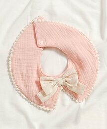 再販★ピンクストライプ×ピンクミモザ★ ハンドメイド　リバーシブル　スタイ スタイ/よだれかけ（ピンク/桃色系・レース）ファッション通販 - ZOZOTOWN