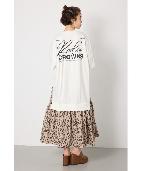 RODEO CROWNS WIDE BOWL(ロデオクラウンズワイドボウル)の「ドッキングパターンマキシワンピース(ワンピース・レディース・ブラック/ダークグリーン/ブラウン/オフホワイト・FREE)」の2枚目の写真