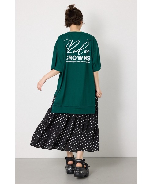 RODEO CROWNS WIDE BOWL(ロデオクラウンズワイドボウル)の「ドッキングパターンマキシワンピース(ワンピース・レディース・ブラック/ダークグリーン/ブラウン/オフホワイト・FREE)」の19枚目の写真