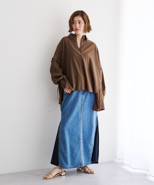 Editt by YECCA VECCA(エディットバイイェッカヴェッカ)の「ZIPアレンジデニムスカート【セットアップ対応】(スカート・レディース・インディゴブルー・FREE)」の14枚目の写真