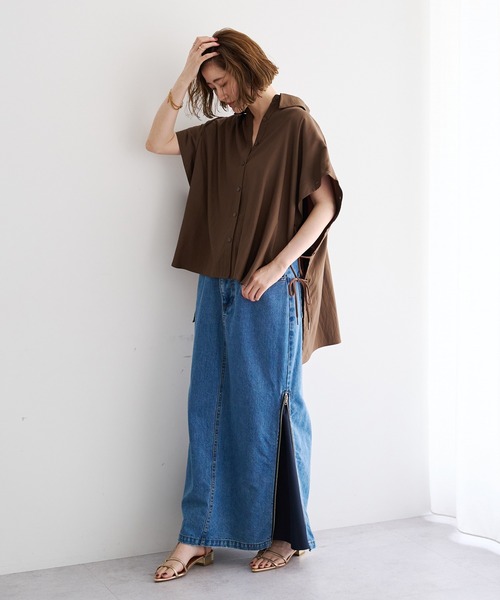 Editt by YECCA VECCA(エディットバイイェッカヴェッカ)の「ZIPアレンジデニムスカート【セットアップ対応】(スカート・レディース・インディゴブルー・FREE)」の13枚目の写真
