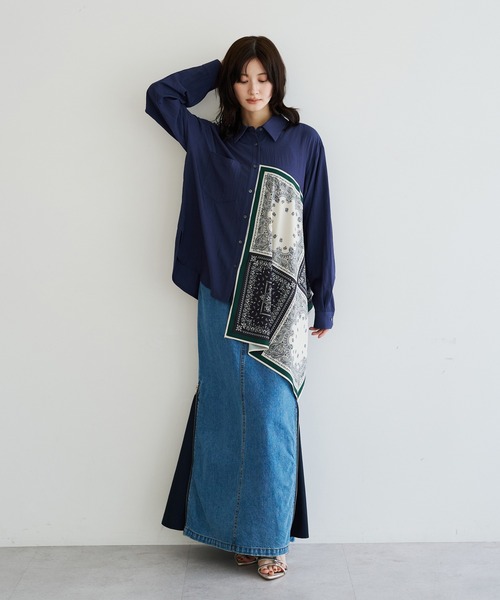 Editt by YECCA VECCA(エディットバイイェッカヴェッカ)の「ZIPアレンジデニムスカート【セットアップ対応】(スカート・レディース・インディゴブルー・FREE)」の20枚目の写真