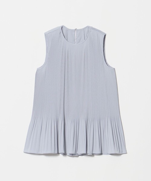 A DAY IN THE LIFE UNITED ARROWS(アデイインザライフユナイテッドアローズ)の「プリーツ フレア ノースリーブブラウス <A DAY IN THE LIFE>(シャツ/ブラウス・レディース・ライトブルー/ブラック/オフホワイト・FREE)」の3枚目の写真