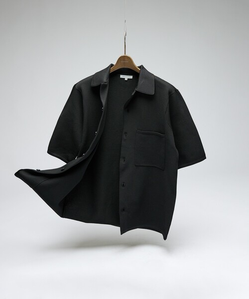 DESIGNWORKS(デザインワークス)の「鹿の子 半袖 オープンカラーシャツ(シャツ/ブラウス・メンズ・アイボリー/ブラック・46/48/50)」の5枚目の写真