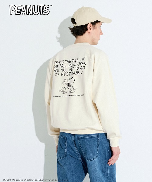 coca（coca）（コカ）の「【ピーナッツ別注】COTTON from the U.S.プリントラグラントレーナー（スウェット・メンズ・マスタード/アイボリー/ブラック/グレー・L/XL/M）」の20枚目の写真