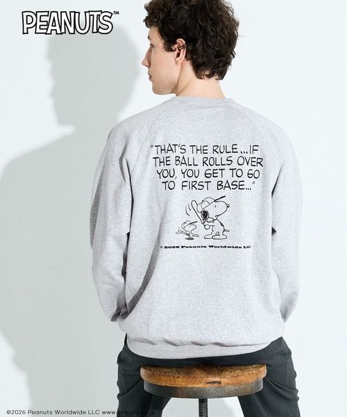 coca（coca）（コカ）の「【ピーナッツ別注】COTTON from the U.S.プリントラグラントレーナー（スウェット・メンズ・マスタード/アイボリー/ブラック/グレー・L/XL/M）」の5枚目の写真