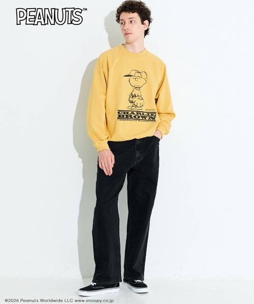 coca（coca）（コカ）の「【ピーナッツ別注】COTTON from the U.S.プリントラグラントレーナー（スウェット・メンズ・マスタード/アイボリー/ブラック/グレー・L/XL/M）」の6枚目の写真