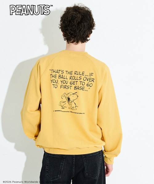 coca（coca）（コカ）の「【ピーナッツ別注】COTTON from the U.S.プリントラグラントレーナー（スウェット・メンズ・マスタード/アイボリー/ブラック/グレー・L/XL/M）」の7枚目の写真