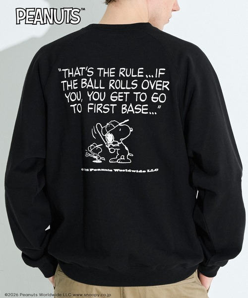 coca（coca）（コカ）の「【ピーナッツ別注】COTTON from the U.S.プリントラグラントレーナー（スウェット・メンズ・マスタード/アイボリー/ブラック/グレー・L/XL/M）」の10枚目の写真