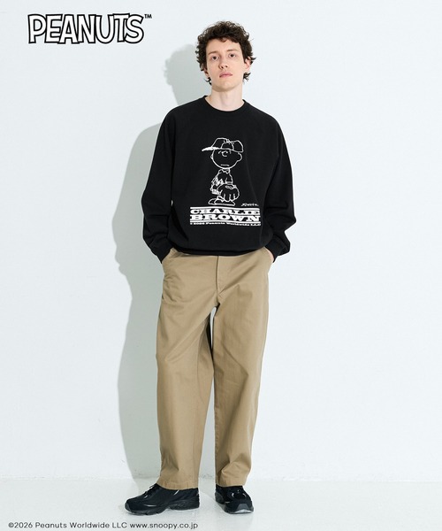 coca（coca）（コカ）の「【ピーナッツ別注】COTTON from the U.S.プリントラグラントレーナー（スウェット・メンズ・マスタード/アイボリー/ブラック/グレー・L/XL/M）」の12枚目の写真