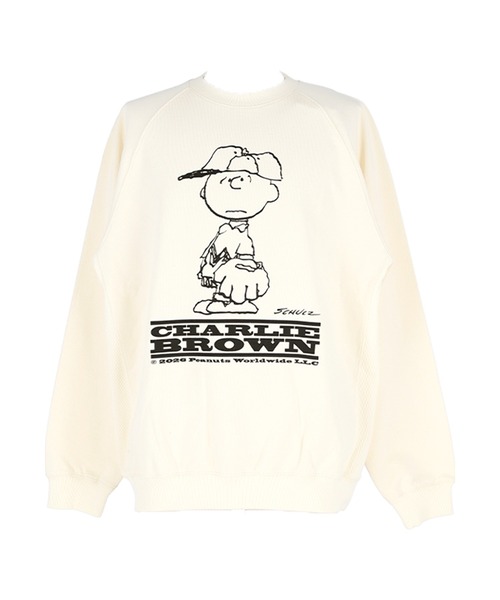 coca（coca）（コカ）の「【ピーナッツ別注】COTTON from the U.S.プリントラグラントレーナー（スウェット・メンズ・マスタード/アイボリー/ブラック/グレー・L/XL/M）」の15枚目の写真