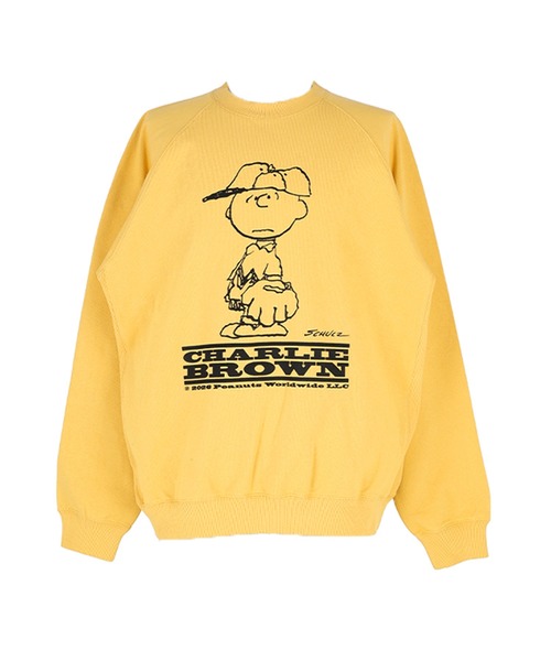 coca（coca）（コカ）の「【ピーナッツ別注】COTTON from the U.S.プリントラグラントレーナー（スウェット・メンズ・マスタード/アイボリー/ブラック/グレー・L/XL/M）」の16枚目の写真