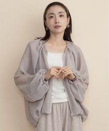 メッシュ ジップシャツブルソン