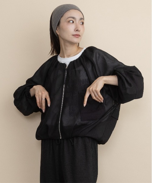 lodie（ロディ）の「メッシュ　ジップシャツブルソン（シャツ/ブラウス・レディース・ブラウン/ブラック/ベージュ・FREE）」の22枚目の写真