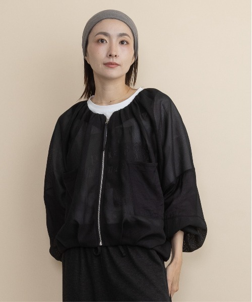 lodie（ロディ）の「メッシュ　ジップシャツブルソン（シャツ/ブラウス・レディース・ブラウン/ブラック/ベージュ・FREE）」の21枚目の写真