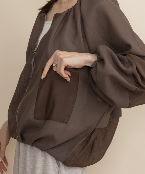 lodie（ロディ）の「メッシュ　ジップシャツブルソン（シャツ/ブラウス・レディース・ブラウン/ブラック/ベージュ・FREE）」の20枚目の写真