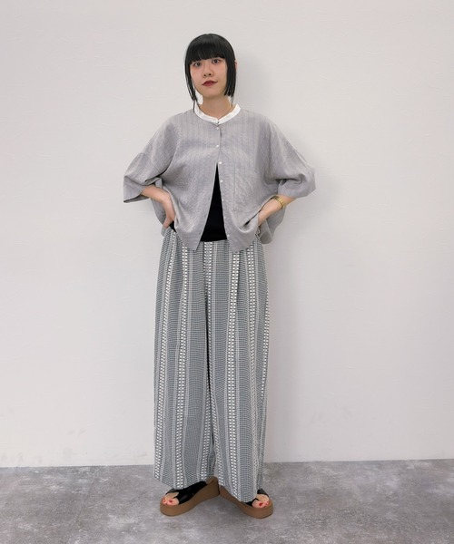 niko and...（ニコアンド）の「[MODE NORM CORE] ギンガムストライプパンツ（その他パンツ・レディース・ネイビー/ブラック/ブラウン・LARGE/MEDIUM）」の5枚目の写真