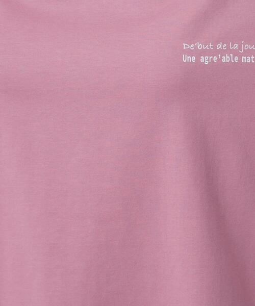 SHOO・LA・RUE(シューラルー)の「【ひんやり/体型カバー】首元すっきり ゆるバックギャザーTシャツ(Tシャツ/カットソー・レディース・チャコールグレー/ライトベージュ/ピンク系・00)」の15枚目の写真