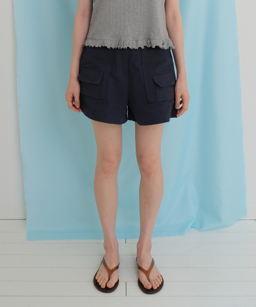 MOUI(モウイ)の「Cargo pocket shorts (NAVY)(その他パンツ・レディース・その他・MEDIUM)」の1枚目の写真