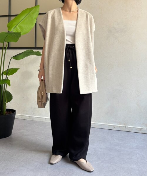 Jena espace merveilleux（ジェナ　エスパスメルヴェイユ）の「ボンディングパンツ（その他パンツ・レディース・カーキ/ブラック/チャコールグレー・FREE）」の4枚目の写真